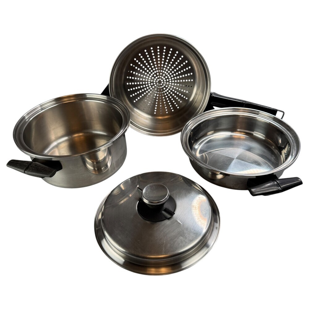 Vollrath Vacumatic 4Pc Stainless Steel Steamer Saucepan Canada Pot Pan Lid MCM